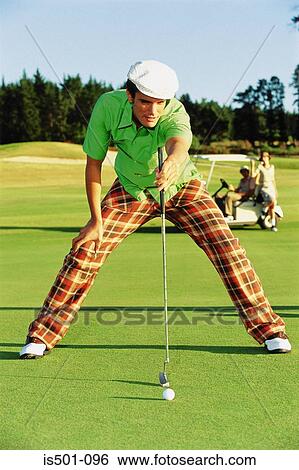Man playing golf View Large Photo Image Stock Photograph - Man playing golf. Fotosearch