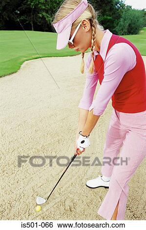 Woman playing golf View Large Photo Image Stock Photograph - Woman playing golf. Fotosearch