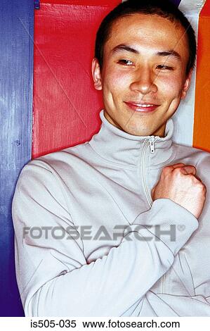 Stock Photography - Portrait of a man in nightclub. Fotosearch