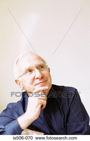 Stock Image - Man thinking. Fotosearch