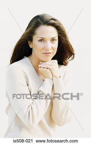 Stock Image - Portrait of woman. Fotosearch