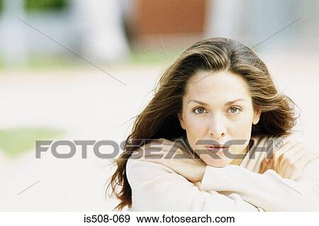 Stock Photo - Portrait of woman. Fotosearch