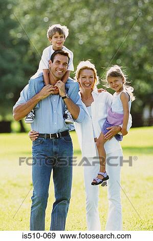 Stock Photo - Family in the park. Fotosearch