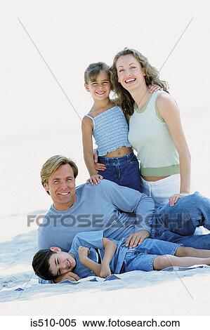 Stock Photography - Portrait of a family. Fotosearch
