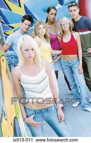 Group of young friends View Large Photo Image Stock Image - Group of young friends. Fotosearch