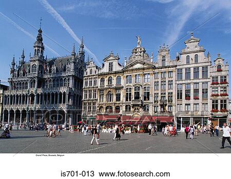 Stock Image - Grand' Place, Brussels, Belgium. Fotosearch
