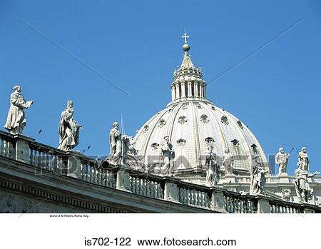 Stock Image - Dome of St Peter's, Rome, Italy. Fotosearch
