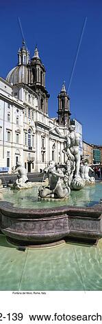 Fontana del Moro, Rome, Italy View Large Photo Image Stock Photo - Fontana del Moro, Rome, Italy. Fotosearch
