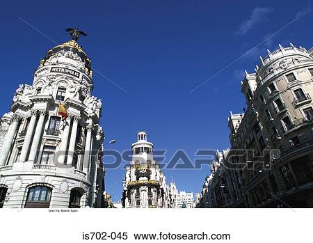 Gran Vía, Madrid, Spain View Large Photo Image Stock Photography - Gran Vía, Madrid, Spain. Fotosearch