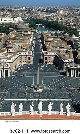Piazza San Pietro, Rome, Italy View Large Photo Image Stock Image - Piazza San Pietro, Rome, Italy. Fotosearch