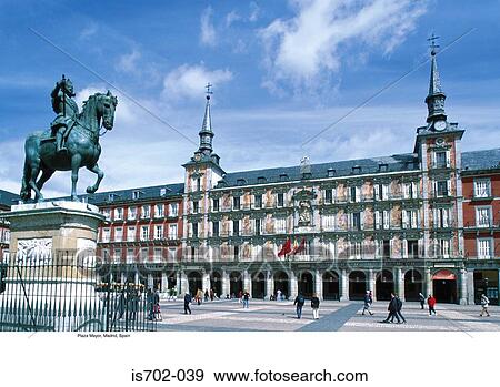 Plaza Mayor, Madrid, Spain View Large Photo Image Stock Photo - Plaza Mayor, Madrid, Spain. Fotosearch