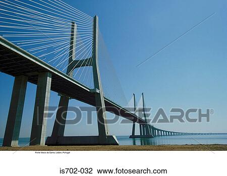 ponte, vasco, da, gama, lisboa, portugal Ampliar Foto Banco de Imagem - ponte, vasco, da, gama, lisboa, portugal. Fotosearch - Busca de Fotografias, Impressões, Imagens, e Fotos Clip Art