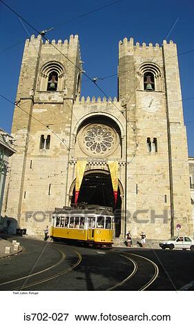 Tram, Lisbon, Portugal View Large Photo Image Stock Photo - Tram, Lisbon, Portugal. Fotosearch