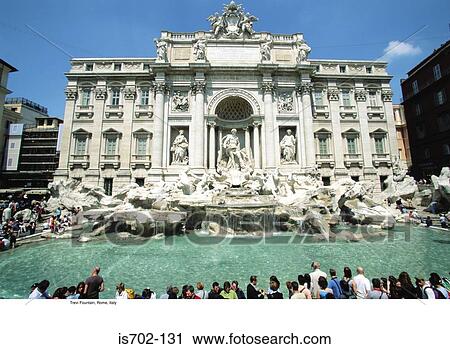 Stock Image - Trevi Fountain, Rome, Italy. Fotosearch