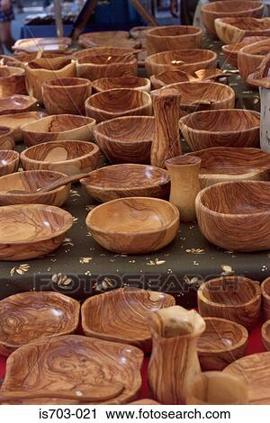 Olive wood bowls on market, Aix-en-Provence View Large Photo Image Stock Image - Olive wood bowls on market, Aix-en-Provence. Fotosearch