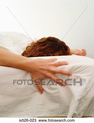 Stock Image - A woman having a nightmare . Fotosearch