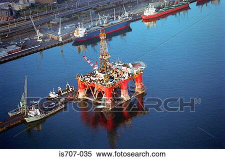 Stock Photography - An oil platform. Fotosearch
