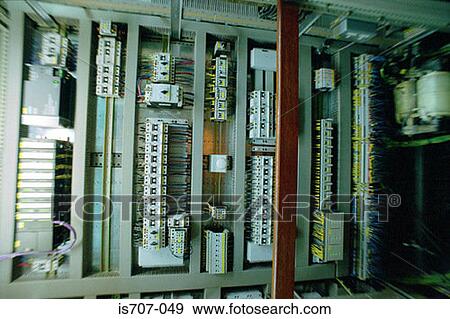 Electric junction box in engine room of a container crane View Large Photo Image Stock Photo - Electric junction box in engine room of a container crane. Fotosearch