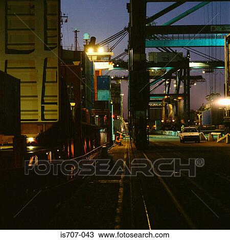 Port at night View Large Photo Image Stock Image - Port at night. Fotosearch