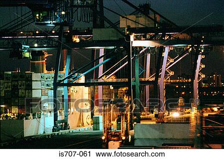 Port at night View Large Photo Image Stock Image - Port at night. Fotosearch
