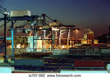 Port at night View Large Photo Image Stock Image - Port at night. Fotosearch
