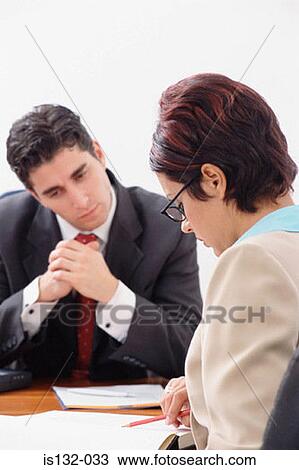Stock Image - Business interview. Fotosearch