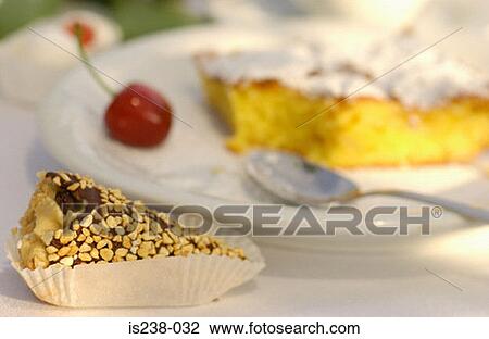Cake on plate with spoon View Large Photo Image Stock Image - Cake on plate with spoon. Fotosearch
