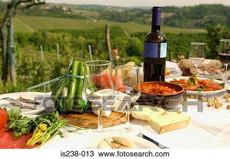 Stock Image - Mediterranean lunch. Fotosearch