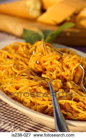 Stock Photo - Pasta on plate. Fotosearch