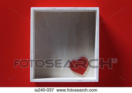 Stock Photo - Heart shape in empty box. Fotosearch