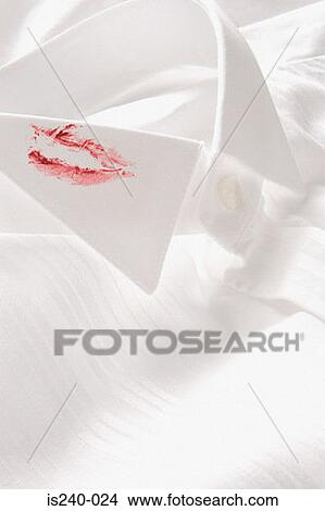 Lipstick on shirt collar View Large Photo Image Picture - Lipstick on shirt collar. Fotosearch