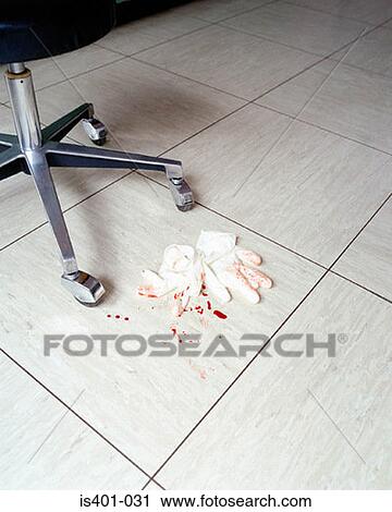 Blood covered surgical gloves on floor View Large Photo Image Stock Image - Blood covered surgical gloves on floor. Fotosearch