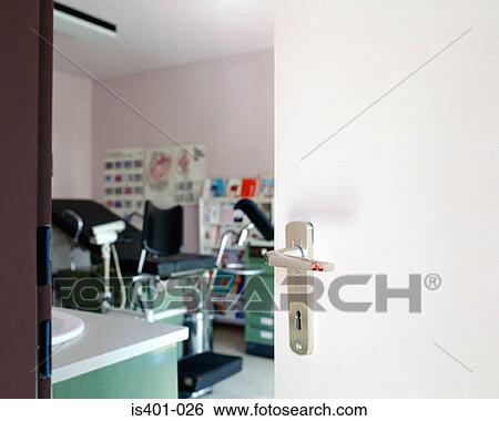 Stock Photograph - Treatment couch in hospital. Fotosearch