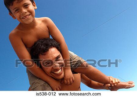 Happy father and son View Large Photo Image Stock Image - Happy father and son. Fotosearch