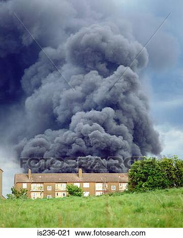 Stock Image - Black smoke. Fotosearch