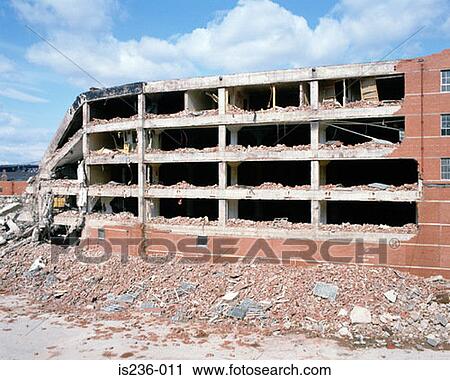 Stock Image - Demolition site. Fotosearch