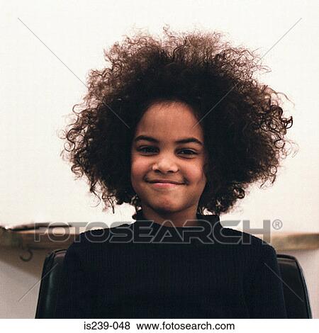 Stock Photo - Girl with afro. Fotosearch