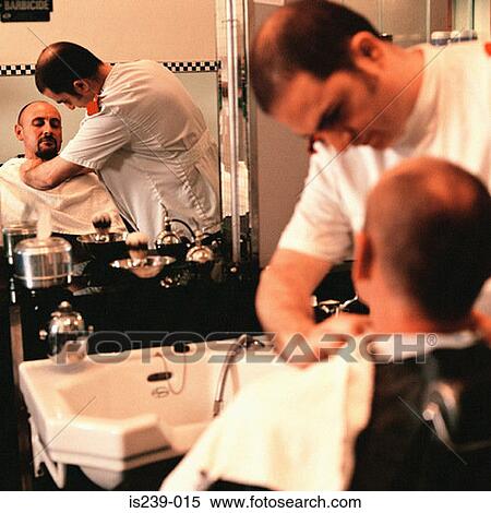 Man at barbers View Large Photo Image Stock Photography - Man at barbers. Fotosearch