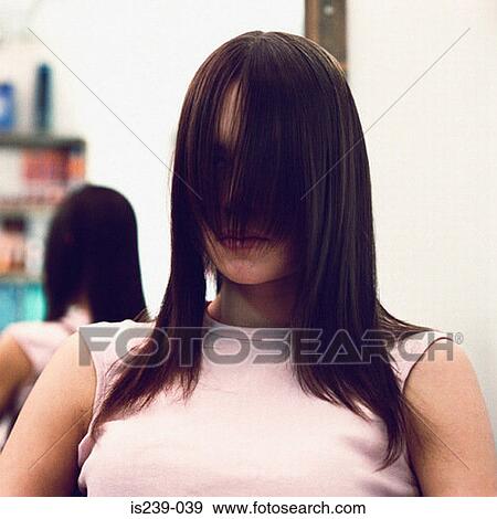 Woman at hairdressers View Large Photo Image Stock Photo - Woman at hairdressers. Fotosearch