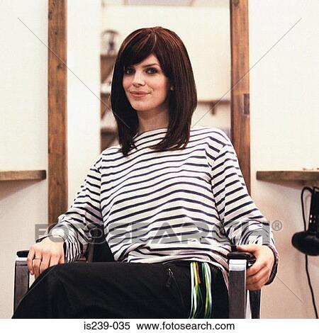 Stock Photography - Woman at hairdressers. Fotosearch