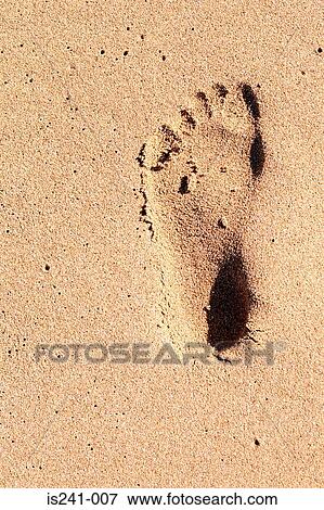 Footprint in sand View Large Photo Image Stock Photo - Footprint in sand. Fotosearch