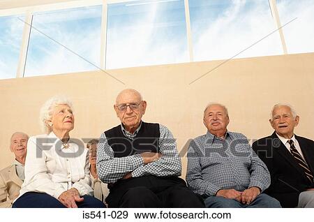 Group of elderly people seated View Large Photo Image Stock Photo - Group of elderly people seated. Fotosearch