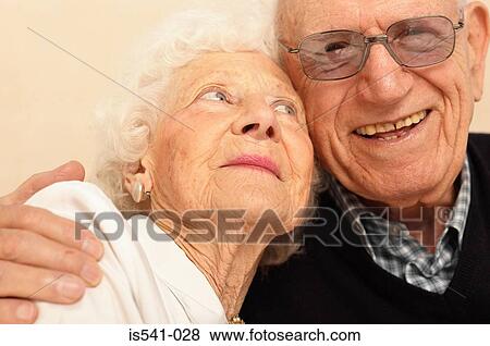 Stock Photo - Happy elderly couple together. Fotosearch