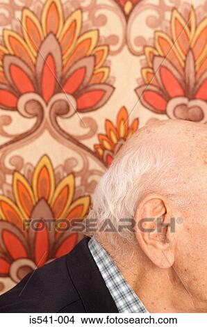 Picture - Partial view of elderly man. Fotosearch