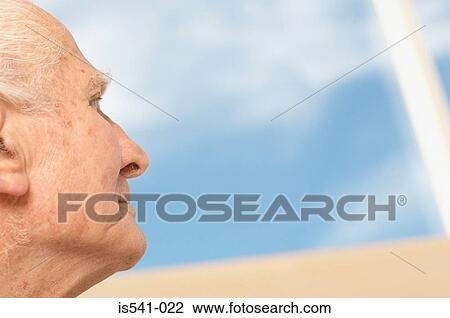 Profile of elderly man View Large Photo Image Stock Image - Profile of elderly man. Fotosearch