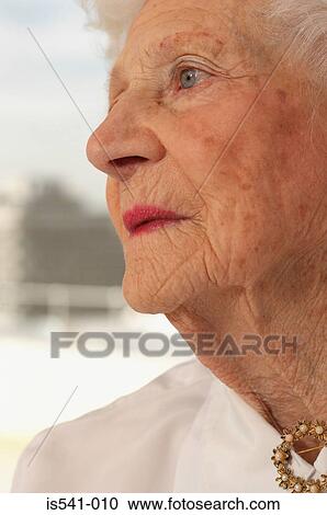 Profile of elderly woman View Large Photo Image Stock Image - Profile of elderly woman. Fotosearch