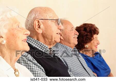 Profiles of elderly people smiling View Large Photo Image Stock Image - Profiles of elderly people smiling. Fotosearch