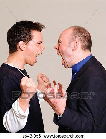 Father and son shouting View Large Photo Image Stock Photograph - Father and son shouting. Fotosearch