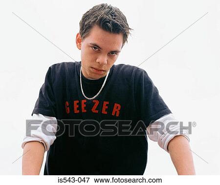 Stock Photo - Portrait of teenage boy. Fotosearch