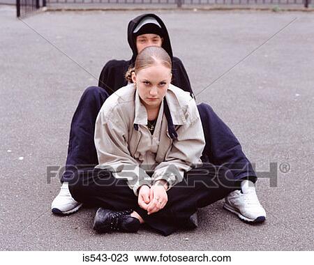 Stock Image - Teenage couple. Fotosearch